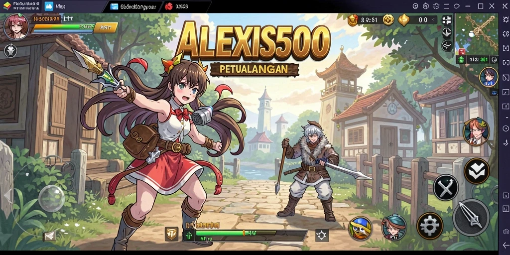 Screenshot menampilkan aksi seru dalam permainan Anime ALEXIS500.