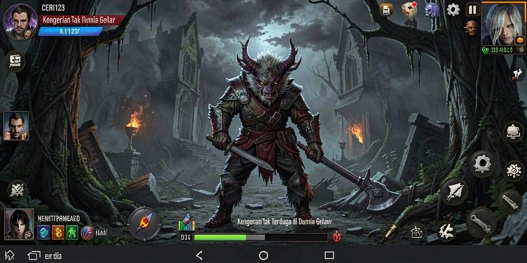 Tampilan gameplay menyeramkan dari CERI123 yang mengintimidasi.