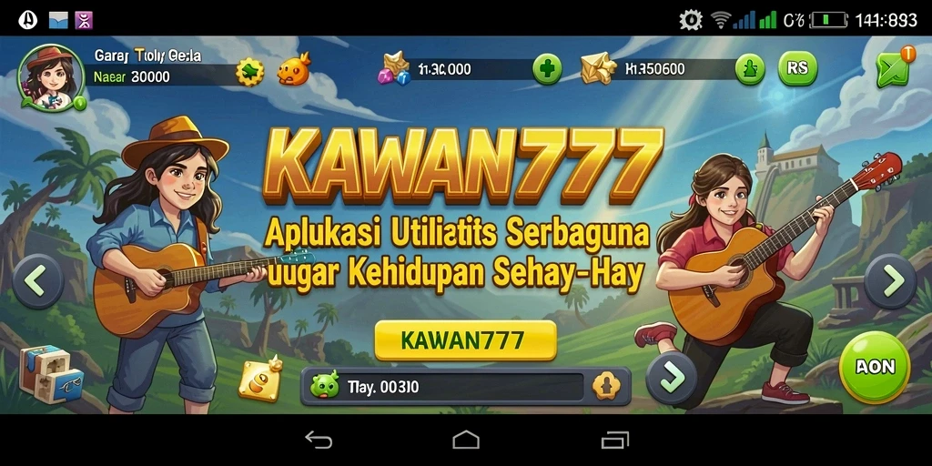 Screenshot utama KAWAN777 menampilkan tampilan antarmuka yang bersih dan fungsional.
