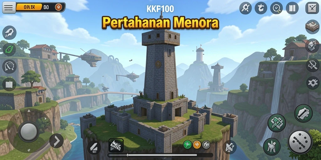 Screenshot KPK100 menampilkan momen intens saat pertahanan melawan musuh.