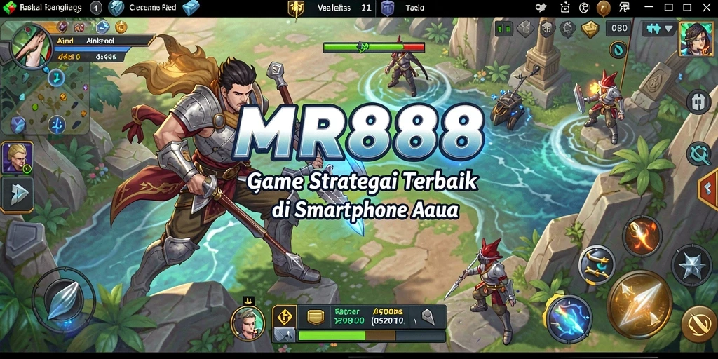 Tampilan utama MR888 menampilkan aksi strategis yang seru.