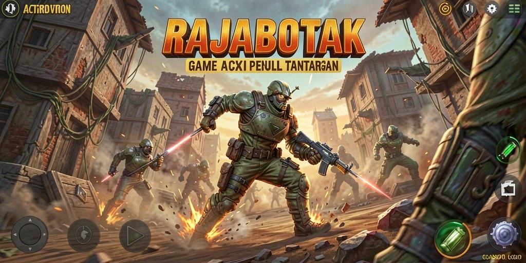 Tampilan gameplay RAJABOTAK yang penuh aksi dan tantangan.