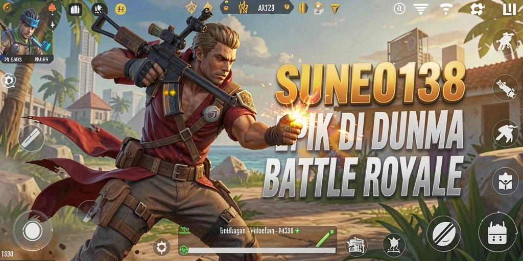 Tampilan gameplay SUNEO138 yang menegangkan dalam pertarungan Battle Royale.