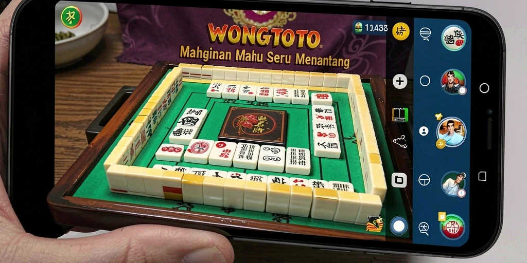 Gameplay seru dari WONGTOTO yang menampilkan ubin Mahjong.