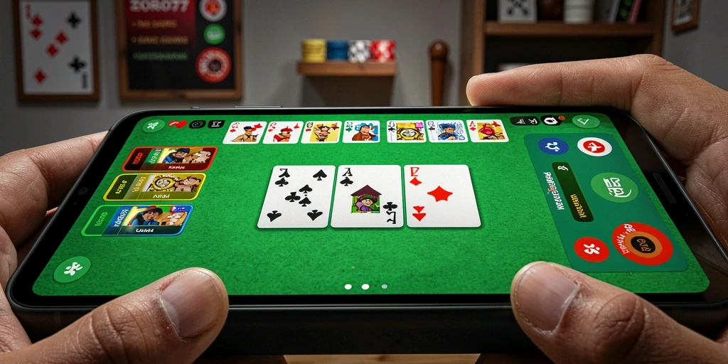 Tampilan gameplay ZORO77 menyoroti keseruan bermain Gaple.